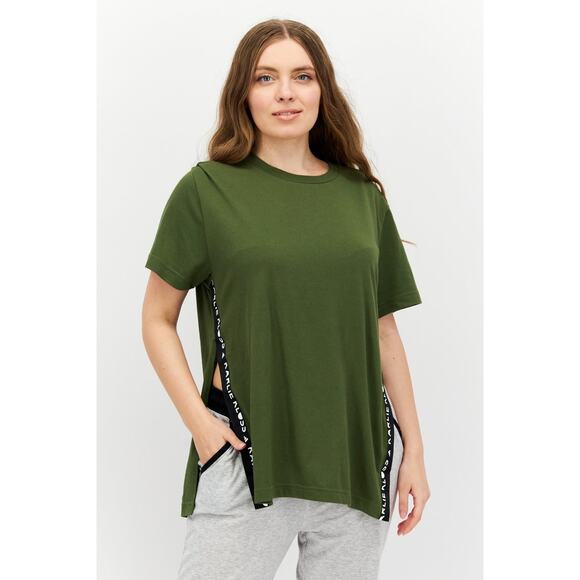 Adidas x Karlie Kloss Olive Oversize  Side Slit Training Tshirt xs - Picture 5 of 16